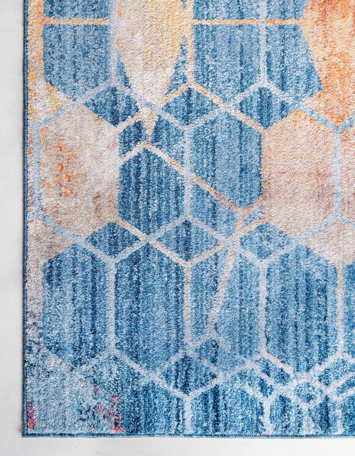 Reuben - Hexagon Pattern Color Blend Rug